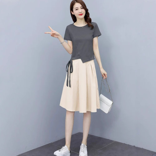 兩件套棉麻連衣裙夏季2025年新款夏裝氣質女裝減齡腰裙套裝裙子