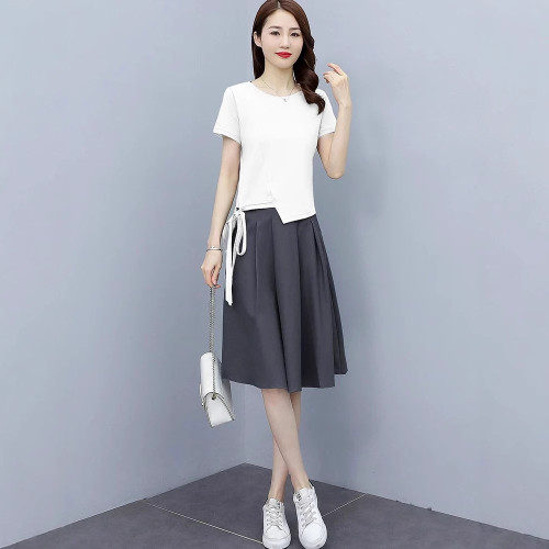 兩件套棉麻連衣裙夏季2025年新款夏裝氣質女裝減齡腰裙套裝裙子