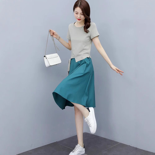 兩件套棉麻連衣裙夏季2025年新款夏裝氣質女裝減齡腰裙套裝裙子