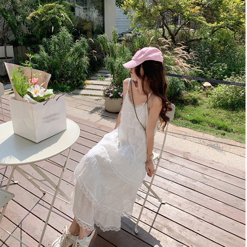三色齊全夏季新款韓版小衆氛圍感氣質法式吊帶蛋糕裙連衣裙女裙子