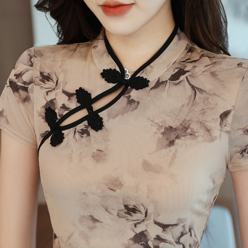2525新款足療按摩技師工作服性感改良旗袍套裝洗浴會所SPA工衣