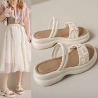 兩穿涼鞋女2025夏季新款仙女風踩屎感厚底外穿拖鞋羅馬沙灘涼拖鞋