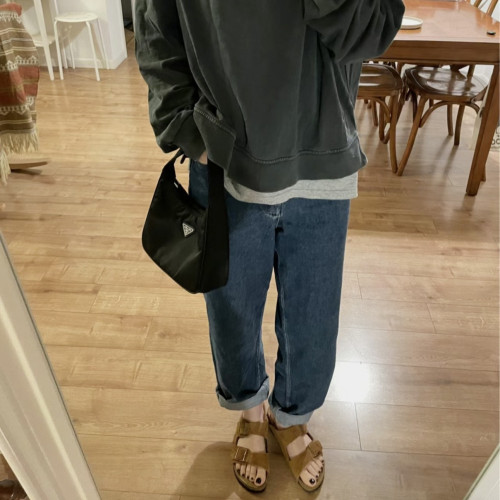 二字拖勃肯鞋男女同款全牛皮真皮軟木涼拖鞋雙排釦外穿時尚博肯鞋