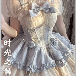 【時光之舞3.0】織錦園lolita原創洛麗塔可愛小清新狗短芭蕾lo