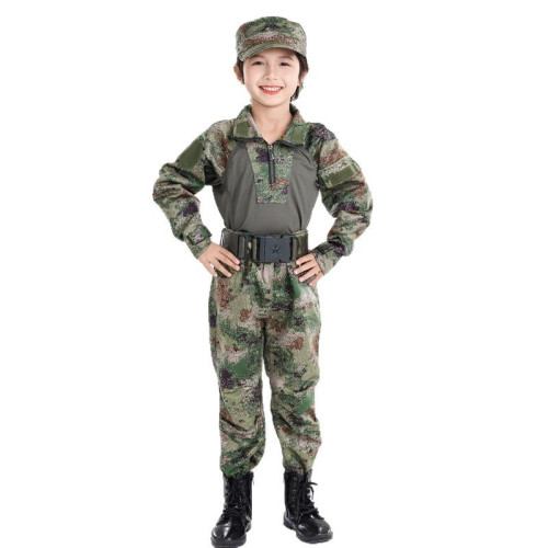 兒童迷彩服套裝男童小學生軍訓幼兒園戶外訓練夏令營新式蛙服
