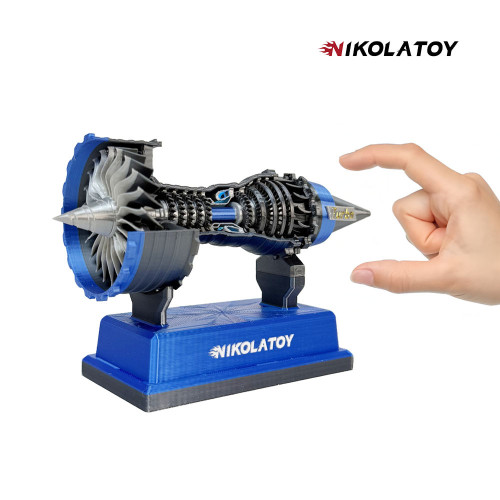 NIKOLATOY航空引擎迷你模型Trent900飛機渦扇髮動機模型可啓動
