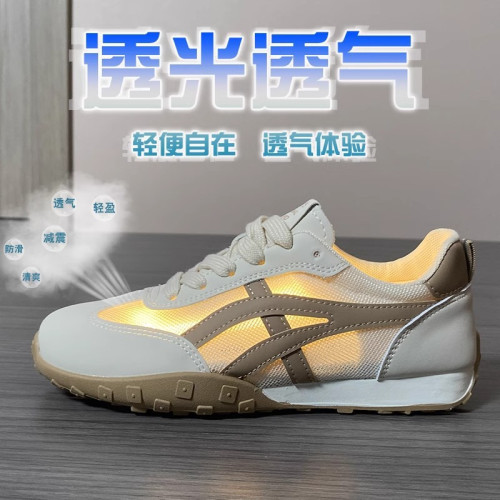 阿甘鞋女2025新款夏季薄款網面透氣網鞋百搭小白跑步休閒運動鞋子