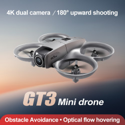 GT3迷你無人機航拍雙攝像電調避障跑馬燈飛行器玩具遙控飛機
