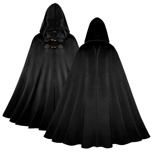 中世紀麂皮絨鬭篷萬聖節復古披風戰鬭戰士角色扮演cosplay服裝