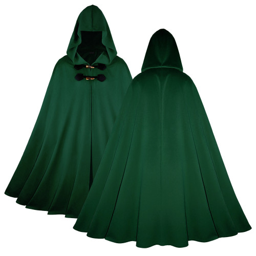 中世紀麂皮絨鬭篷萬聖節復古披風戰鬭戰士角色扮演cosplay服裝