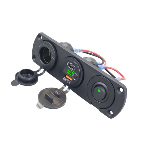 車用改裝面板車用充電器  快充QCPD帶電壓車充