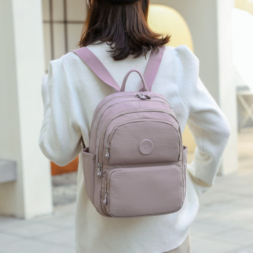 休閒百搭女包2025新款韓版大容量女式後背包簡約大學生旅行雙肩包