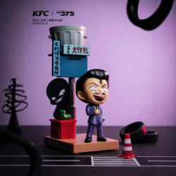 KFC肯德基名偵探柯南玩具怪盜基德蝴蝶結變聲器毛利小五郎擺件