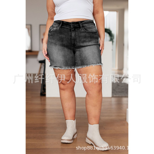 2025歐美女裝新款氣質wish牛仔休閒短褲女