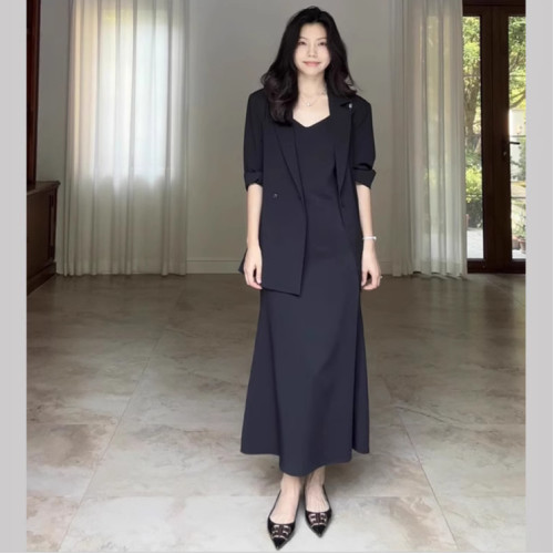 2785大碼女裝夏季薄款防曬外套吊帶裙兩件套胖mm寬松遮肉連衣裙