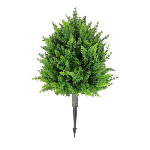  爆款仿真綠植地插小柏樹仿真柏樹盆景黃楊木薰衣草假