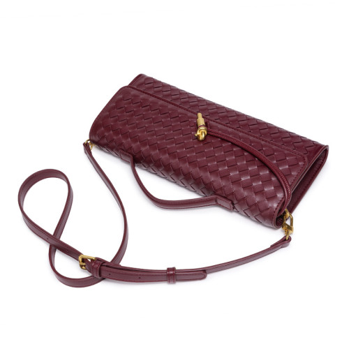 【VIP】爆款小衆編織單肩法棍包橫款手拿包女士斜後後背包