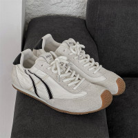 2025春款芭蕾德訓鞋男軟底拼色情侶款休閒運動鞋芒果小甩頭阿甘鞋