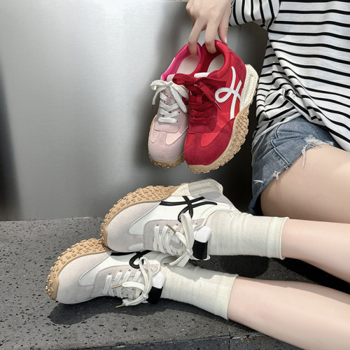 真皮~7CM內增高德訓鞋女鞋夏厚底小個子復古休閒運動鞋老爹鞋
