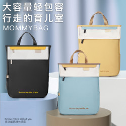 2025新款媽咪包大容量可掛嬰兒車手提雙肩包多功能乾溼分離母嬰包