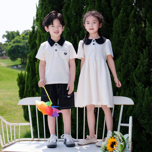 2025夏裝新款韓系母女親子裝連衣裙高級洋氣母子姐弟裝一家四口潮