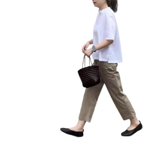 25200大愛美依緣2025夏季新款簡約通勤質感寬松上衣休閒九分褲女
