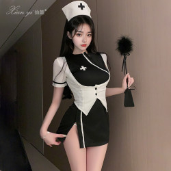 仙懿情趣內衣萬聖節護士製服誘惑性感包臀裙免脫cos服套裝qqny680