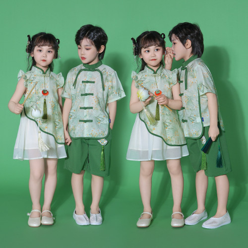 幼兒園園服畢業照兒童校服學院英倫風夏季短袖套裝小學生班服