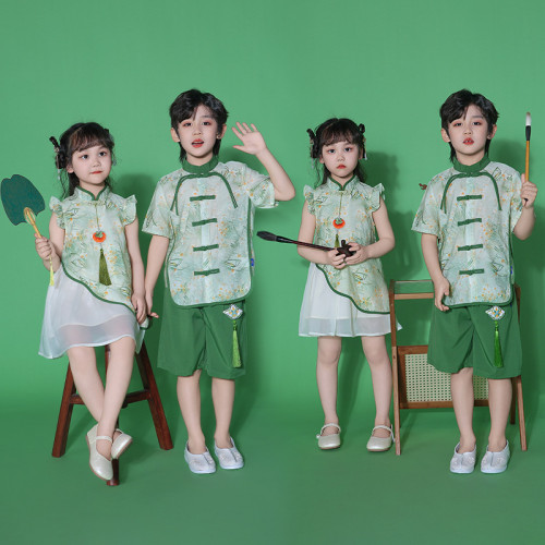 幼兒園園服畢業照兒童校服學院英倫風夏季短袖套裝小學生班服