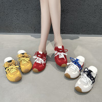 厚底休閒百搭半拖女款2025夏季新款德訓女拖鞋外穿