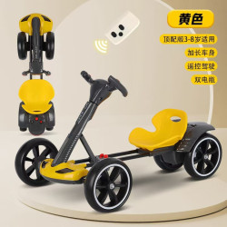 出口跨境新款兒童電動卡丁車可折曡免安裝3-8嵗男女寶寶輕便童車