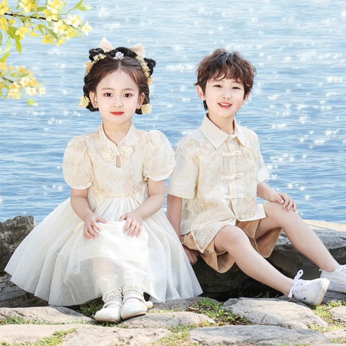 兒童民國風大合唱朗誦演出服夏季小學生六一表演服裝畢業國學班服