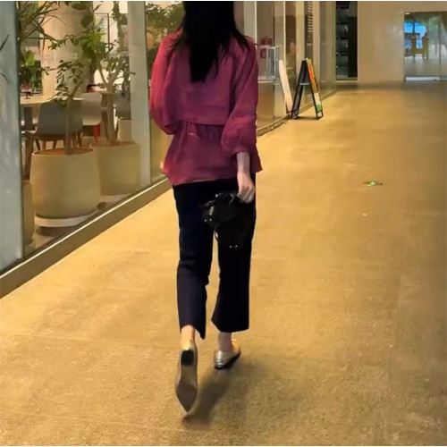 25233大愛美依緣2025新款小個子收腰防曬襯衫簡約九分褲洋氣顯瘦