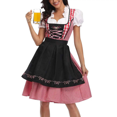 2025啤酒節服裝德國傳統巴伐利亞服飾連衣裙萬聖節服裝成人女爆款