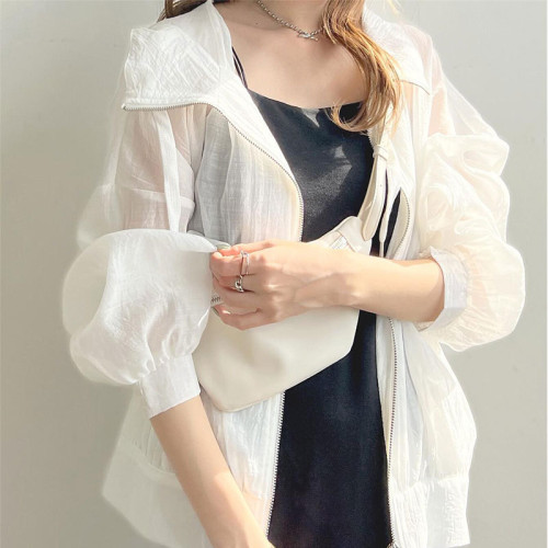 日系新款時尚輕薄連帽防曬衣服女2025夏季防紫外線遮陽防曬衫