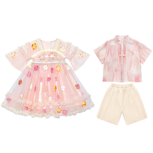 六一兒童小花仙古風演出服小學生夏季朗誦合唱舞蹈服幼兒園表演服
