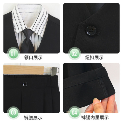 兒童西服禮服英倫紳士馬甲套裝中小童班級攝影服幼兒園活動演出服