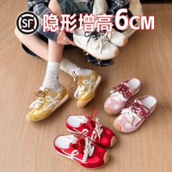 6CM內增高包頭半拖鞋女外穿2025新款無後跟一腳蹬嬾人休閒德訓鞋