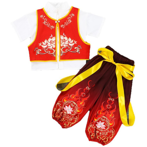 哪吒同款兒童套裝之魔童降世服裝cos衣服漢服新中式唐裝日常可穿