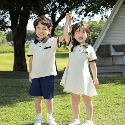 網紅休閒親子裝春夏季母女裝一家三口四口短袖親子polo衫2025新款