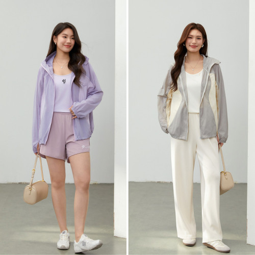 【戶外運動防紫外線防曬服外套】纖莉秀大碼女裝胖mm2025夏裝新款