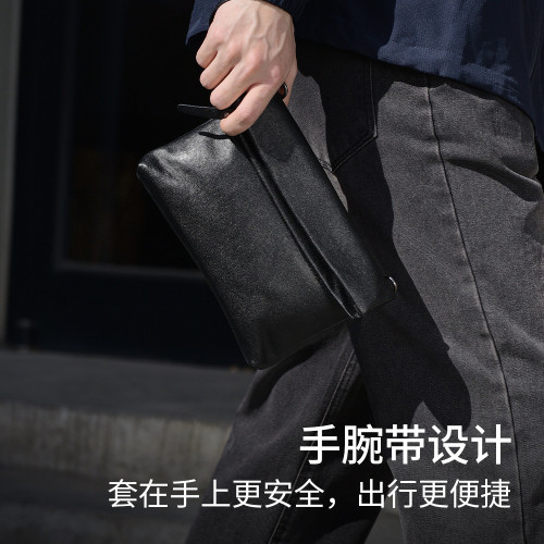 通勤斜背手機包男真皮迷你小包包牛皮小挎包散步單肩包簡約休閒