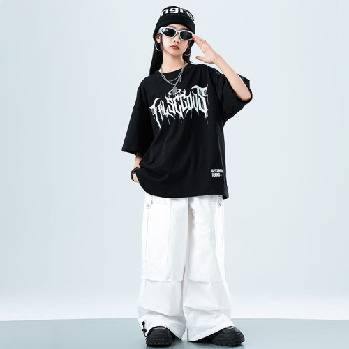 街舞兒童潮服嘻哈風男童炸街套裝hiphop童裝少兒潮酷六一演出服裝