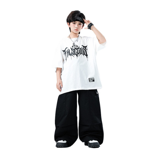 街舞兒童潮服嘻哈風男童炸街套裝hiphop童裝少兒潮酷六一演出服裝