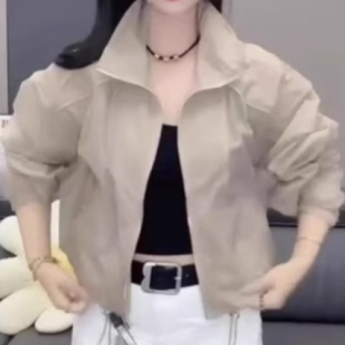 25037婕妤秀短外套女2025年新款時尚洋氣百搭潮薄外套