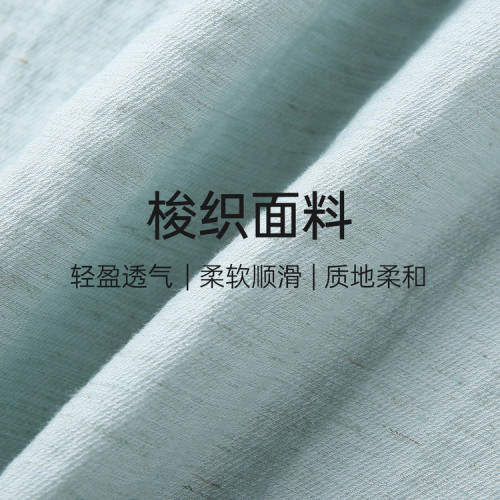 【霧嶼藍岸】歐若風亞麻混紡法式V領襯衫纖莉秀大碼胖mm夏裝新款