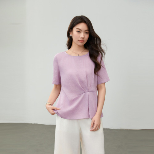 【韓系簡約設計感顯瘦百搭襯衫】纖莉秀大碼女裝胖mm2025夏裝新款