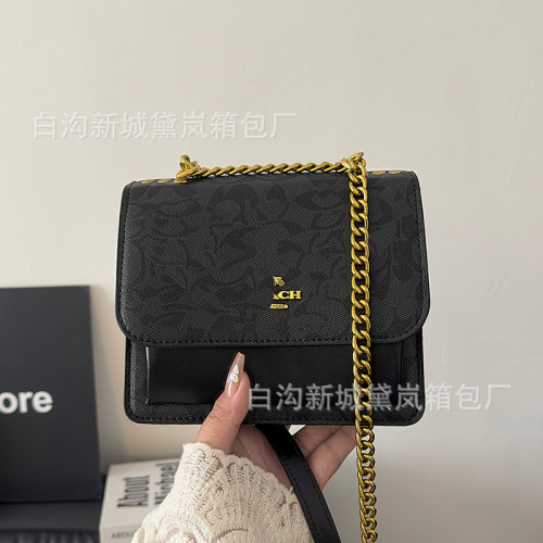 2025新款鏈條老花百搭新款女包簡約潮流高級感單肩斜背腋下女包包