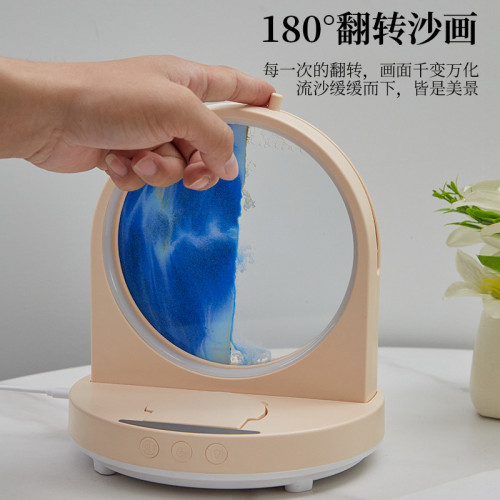 流沙加溼器桌面usb充電空調房學生宿捨無線可愛女生禮物噴霧台燈