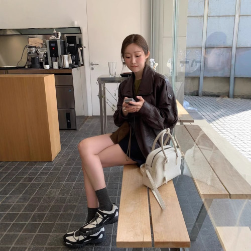 2025【】韓東大門夏季新款pebbl*m圓領休閒日常純色短袖T恤女